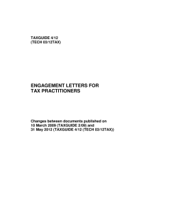 ENGAGEMENT LETTERS FOR TAX PRACTITIONERS