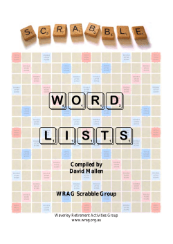 WORD  LISTS Compiled by