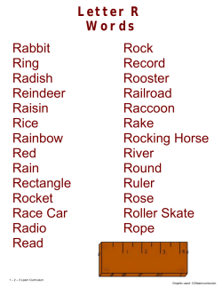 Letter R Words Rabbit Rock