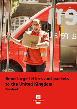 Send large letters and packets to the United Kingdom Packetpost ™