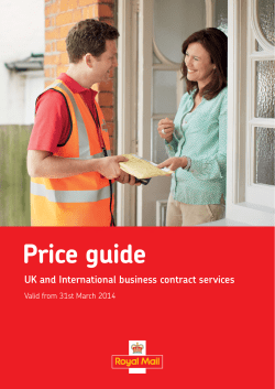Price guide  UK and International business contract services