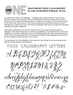 ONE Step Mastering Faux Calligraphy in the Flourish Formal Style
