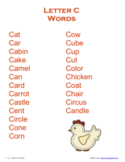 Letter C Words Cat Cow