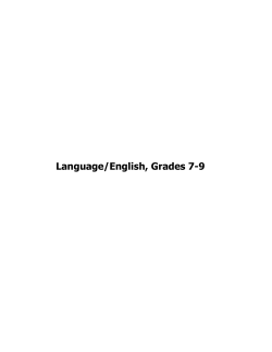 Language/English, Grades 7-9
