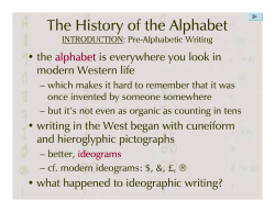 The History of the Alphabet • the is everywhere you look in
