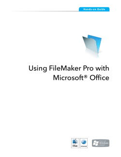 Using FileMaker Pro with Microsoft® Office Hands-on Guide page 1