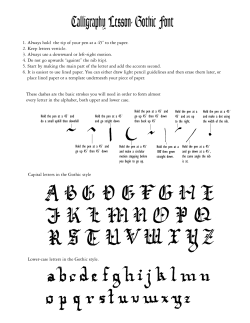 Calligraphy Lesson- Gothic Font