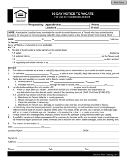 60-DAY NOTICE TO VACATE 60  660