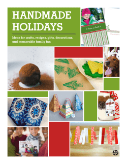 HANDMADE HOLIDAYS Ideas for crafts, recipes, gifts, decorations, and memorable family fun