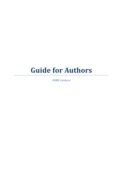 Guide for Authors FEBS Letters