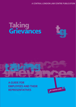 t grievances Taking Grievances