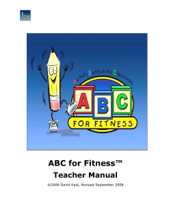 ABC for Fitness™ Teacher Manual