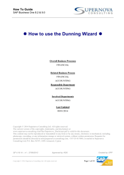 How to use the Dunning Wizard How To Guide