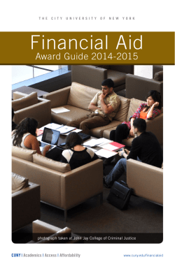 Financial Aid Award Guide 2014-2015