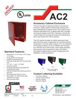 AC2 Accessory Cabinet Enclosure