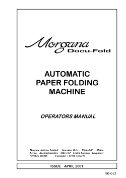 AUTOMATIC PAPER FOLDING MACHINE