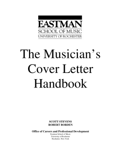 The Musician’s Cover Letter Handbook