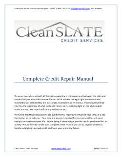 Complete Credit Repair Manual