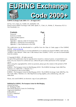EURING Exchange Code 2000+