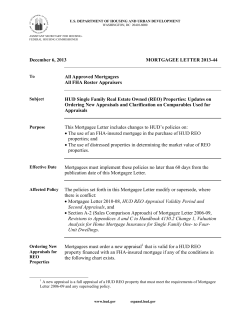 December 6, 2013 MORTGAGEE LETTER 2013-44 All Approved Mortgagees