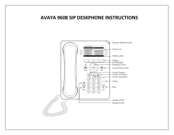 AVAYA 9608 SIP DESKPHONE INSTRUCTIONS