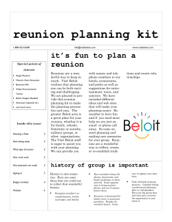 reunion planning kit