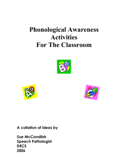 Phonological Awareness Activities For The Classroom