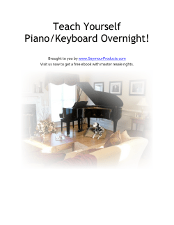 Teach Yourself Piano/Keyboard Overnight!  Brought to you by