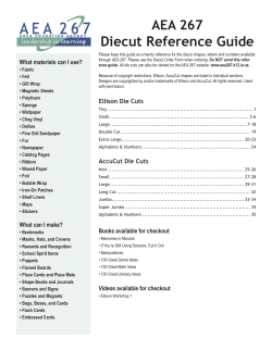 Diecut Reference Guide AEA 267