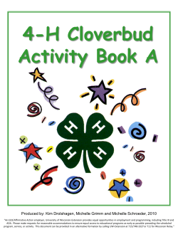 4-H Cloverbud Activity Book A