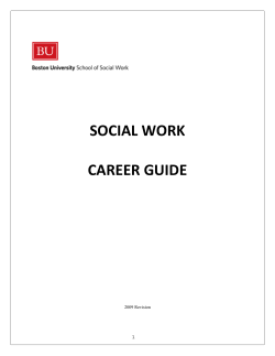 SOCIAL WORK    CAREER GUIDE 