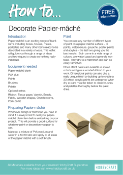 Decorate Papier-mâché FREE Introduction Paint