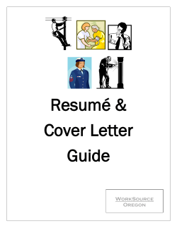 Resumé &amp; Cover Letter Guide