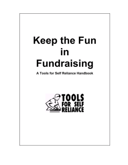 Keep the Fun in Fundraising A Tools for Self Reliance Handbook