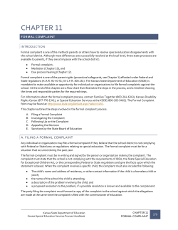 CHAPTER 11 FORMAL COMPLAINT INTRODUCTION