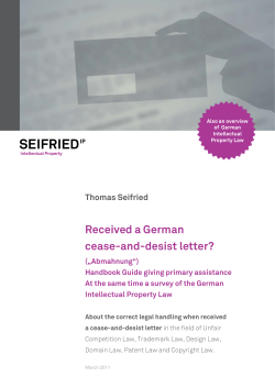 Received a German cease-and-desist letter? Thomas Seifried