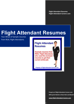 Flight Attendant Resumes  Your 6Pack of Sample resumes from REAL Flight Attendants