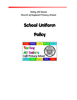 School Uniform Policy  Totley All Saints