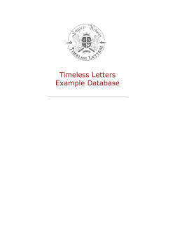 Timeless Letters Example Database  _____________________________________