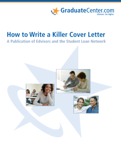 How to Write a Killer Cover Letter