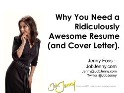Why You Need a Ridiculously Awesome Resume (and Cover Letter).