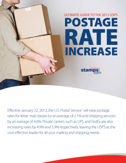 RATE posTAgE INCREAsE