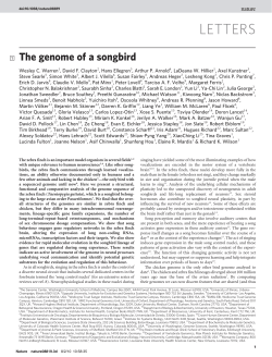 LETTERS The genome of a songbird ;