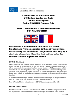 Perspectives on the Global City, UC Centers London and Paris (Multi-City Program)