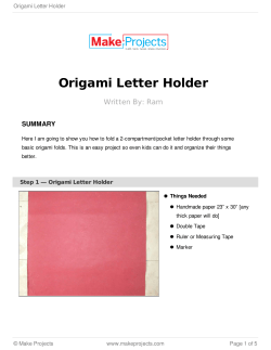 Origami Letter Holder Written By: Ram SUMMARY