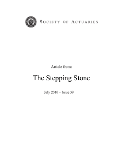 The Stepping Stone  Article from: July 2010 – Issue 39