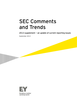 SEC Comments and Trends