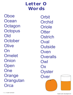 Letter O Words Oboe Orbit