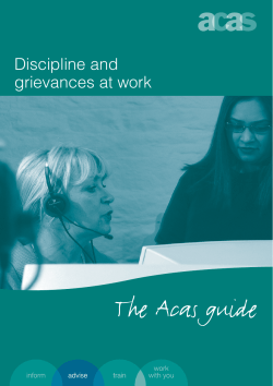 The Acas guide Discipline and grievances at work
