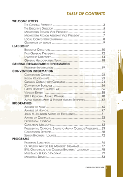 Table of ConTenTs
